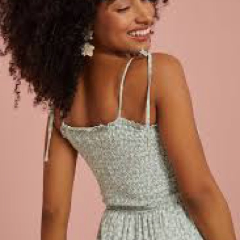 NWT! Altar’d State Green Floral Bell Bottom Jumpsuit - Picture 3 of 9